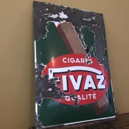 Plaque émaillée Cigares Fivaz