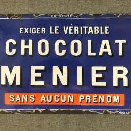 Plaque émaillée « Chocolat...