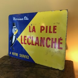 Plaque émaillée "Leclanché"