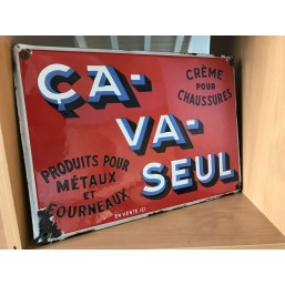 Plaque émaillée "Ca Va Seul"